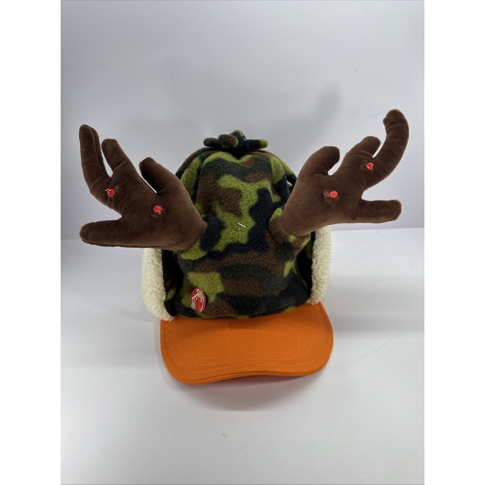 Dan Dee Hunters✨Sport Camo Orange Hat✨Duck✨Deer✨Antlers✨Christmas✨Grandma✨Works!